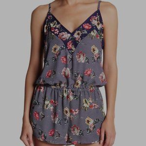 Isabella Rose Floral Striped Romper